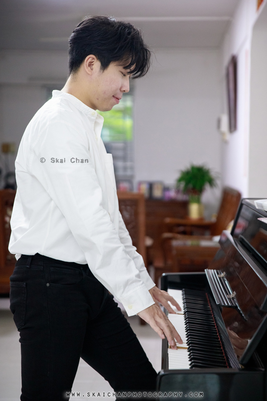 Music piano photoshoot session with Jun Hao @ Home