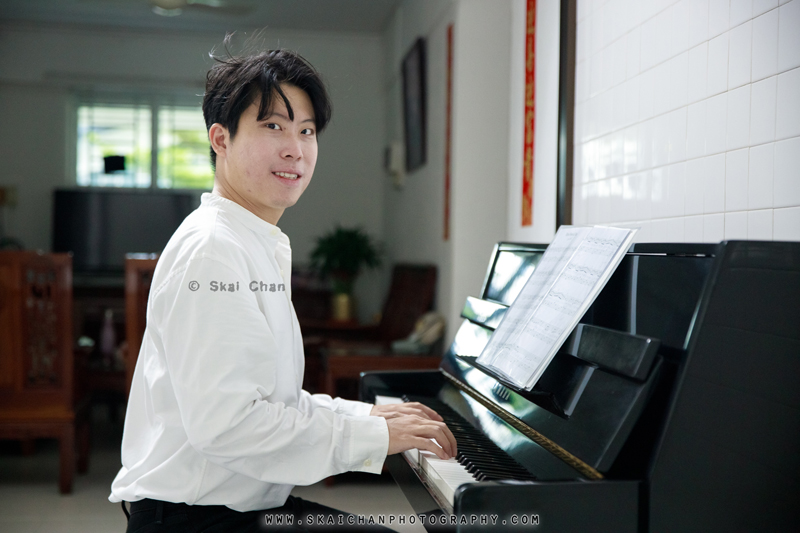 Music piano photoshoot session with Jun Hao @ Home
