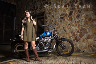 one light with hair light set-up