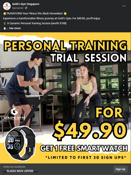 commercial shoot for Gold's Gym Singapore's marketing