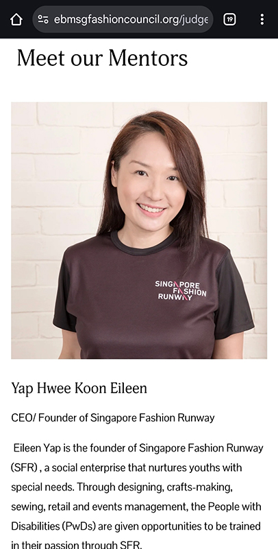 headshot for Eileen Yap for Singapore Fashion Council 2025