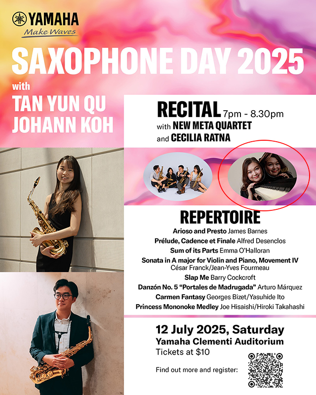 branding shoot for ceilia ratna for Yamaha Saxophone Day 2025