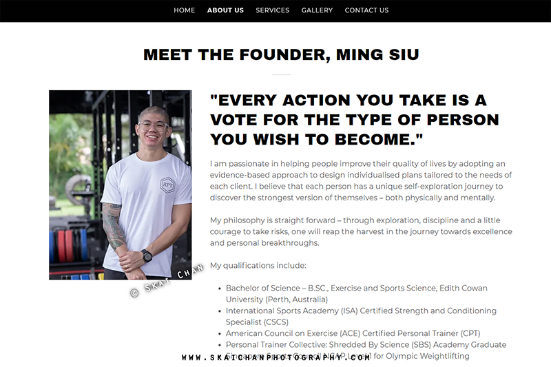 commercial shoot for RPT Range Personal Training