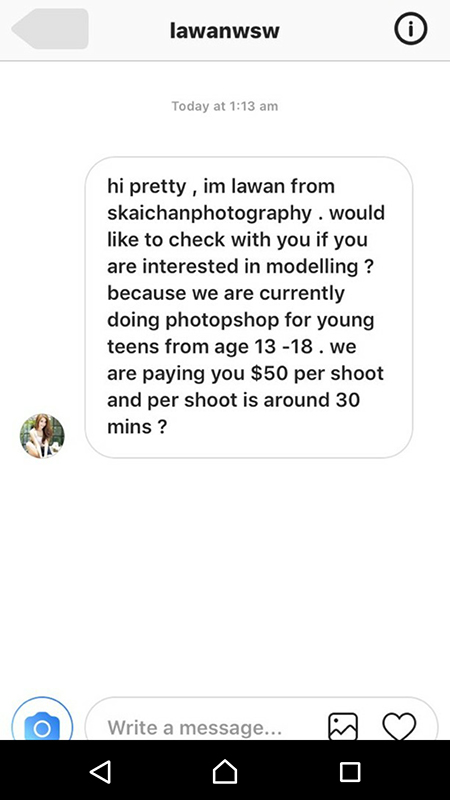 Instagram impersonation - appletikat_ / lawanwsw