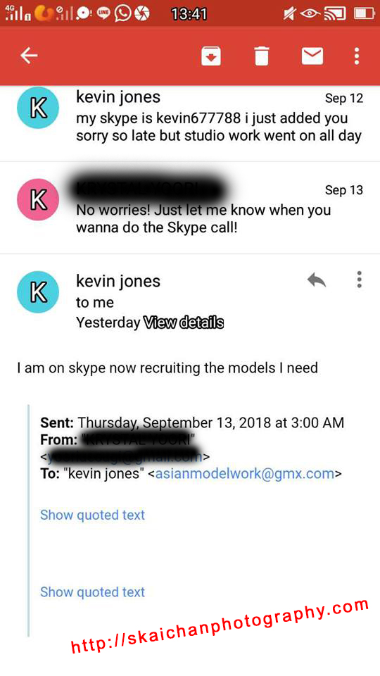 Impersonation of photographer - Kevin Jones