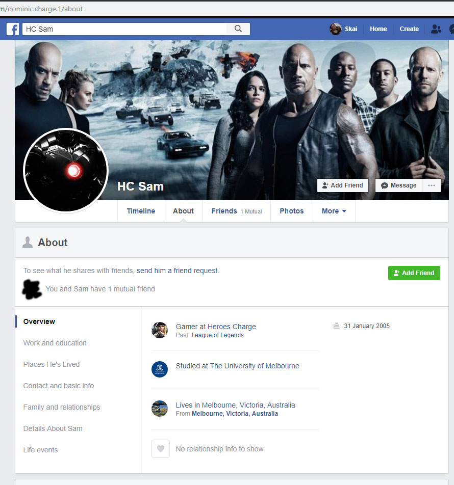 Impersonation of photographer - HC Sam