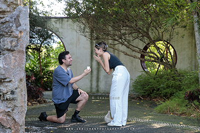 surprise proposal in chinese garden
